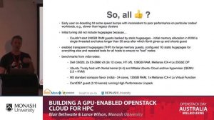 Building a GPU-enabled OpenStack Cloud for HPC - Blair Bethwaite & Lance Wilson, Monash University