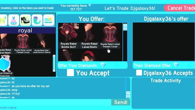 WHAT PEOPLE TRADE FOR THE ROYALE REBEL SET| Roblox Royale High смотреть онлайн