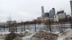 Москва - Сити . Небоскребы на Пресненской набережной.