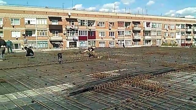 Армирование плиты перекрытия торгового комплекса 2! смотреть онлайн
