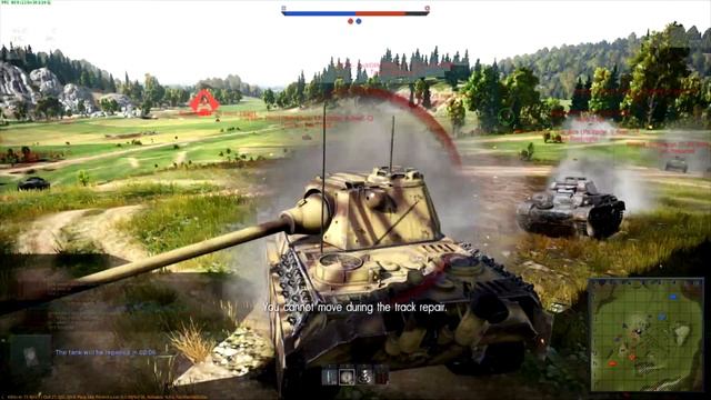 War Thunder Tanks Gameplay - German Panther Tanks vs The Swarm! смотреть онлайн