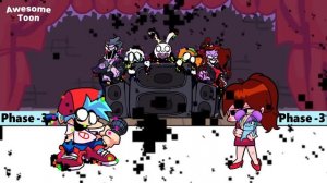 FNF comparison Battle Pibby BF & GF - ALL Phases of fnf Characters Friday Night Funkin Animation