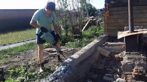 Строю баню из бруса. Фундамент. Разметка. Диагональ.