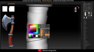 Complete Sculpting and Adding Details a Stylized Viking Axe | Blender | Zbrush | Substance Painter