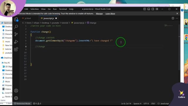 javascript tutorial for beginners : dom element