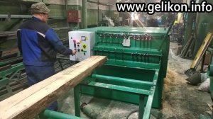 Многопильный+кромкообрезной станок СМК-1000 дисковый до 10 пил пропил 100мм между пилами 970 мм
