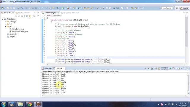 How to store String values in Java Array? | Java Array (String values) | Java Tutorial