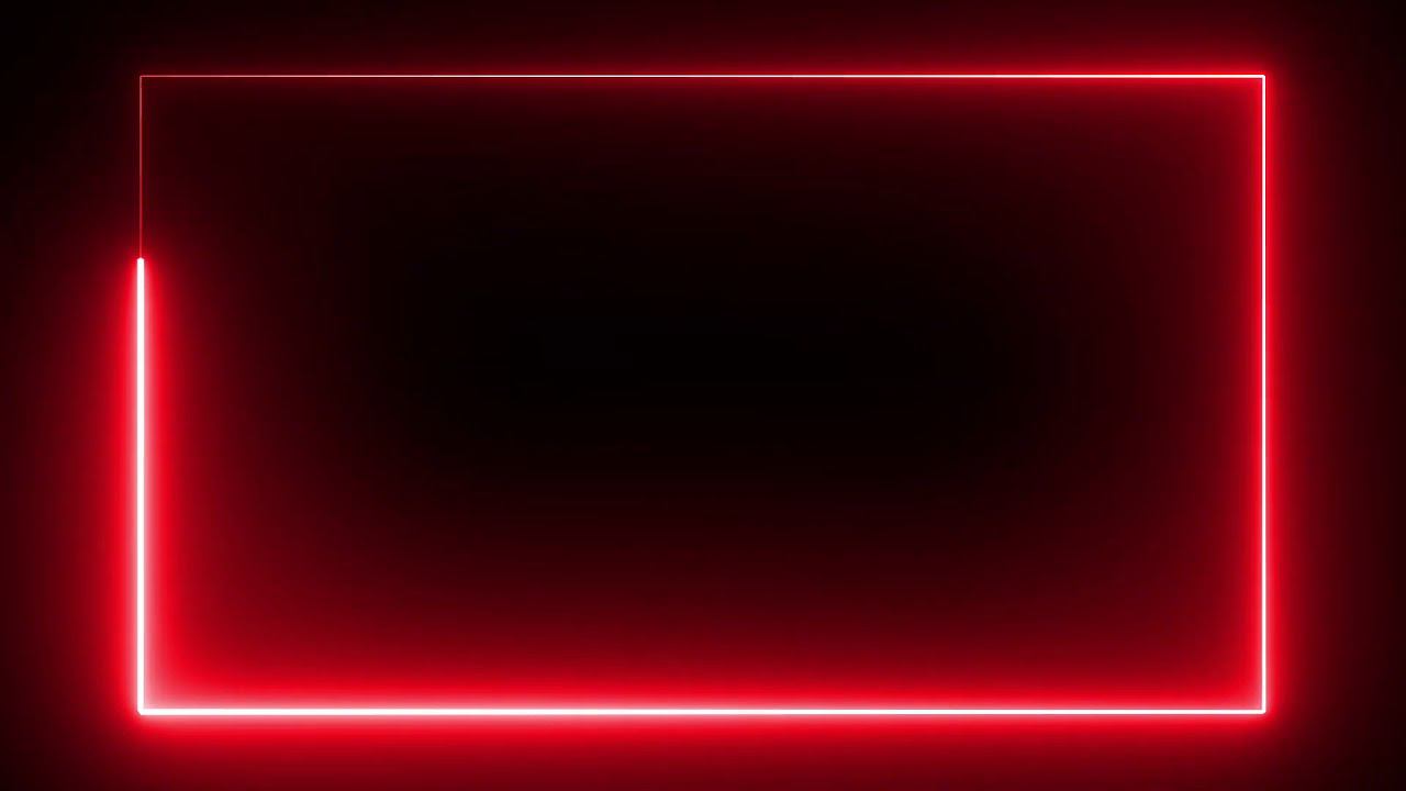 Футаж - Красная Неоновая Рамка ¦ Фон для монтажа ¦ Red Neon Frame