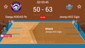 LIVE🔴Daegu KOGAS Pegasus VS Jeonju KCC Egis KBL Korean Basketball League 10-09-2023