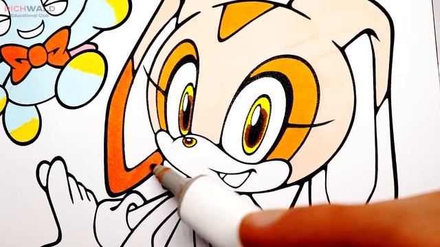 Ежик Соник : Крольчиха Крим и чао Чиз \ Раскраска \ раскраска для детей \ детская раскраска смотреть онлайн