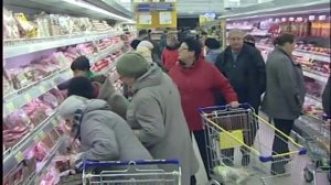 Открытие гипермаркета "Лента". 6.11.15. Репортаж 10 канала