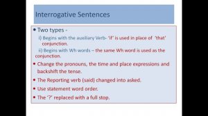 Direct and Indirect Speech Part 2 (By Dr. Madhuri Goswami)