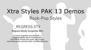 Band-in-a-Box® - Xtra Styles PAK 13 Demos