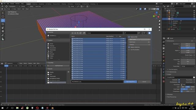 Рендер анимации из картинок Blender. Анимация в Blender
