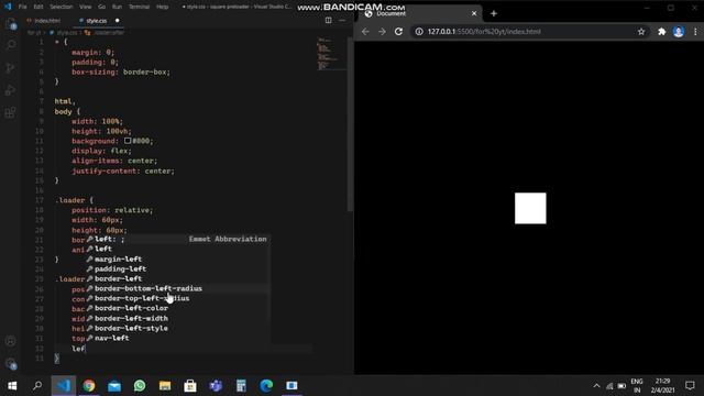 Square preloader using html and css смотреть онлайн