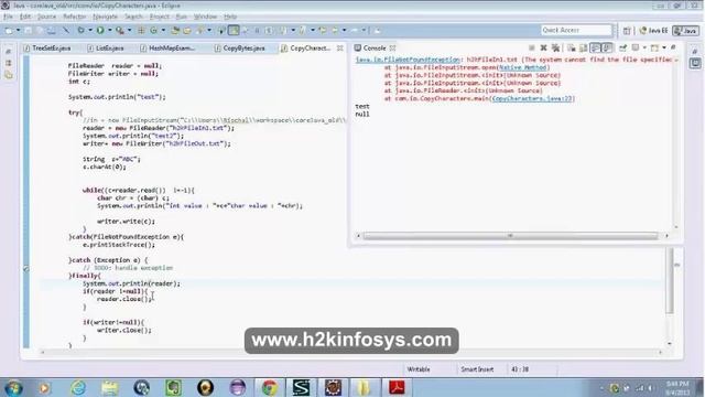 Java Character Stream Classes | Java Course Online | H2k Infosys | Free Demo