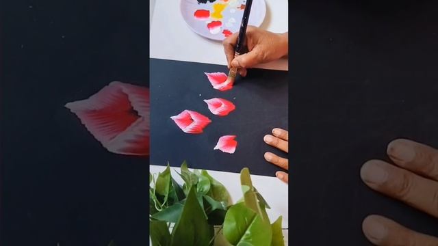 one stroke flower painting ideas for beginners #shortsfeed #shorts