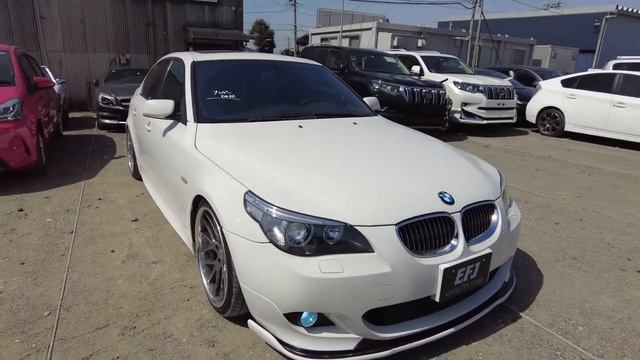 BMW E60 с левым рулем из Японии, Заводской М обвес, SSR 19 диски, XYZ койловеры, все опции смотреть онлайн