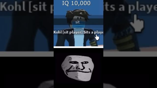 Troll Face Meme (Roblox) 10,000 IQ ? #shorts