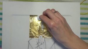 Золочение нимба на лак мордан