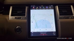 Range Rover Sport 2012-2014 замена шатного монитора на планшет в стиле Tesla