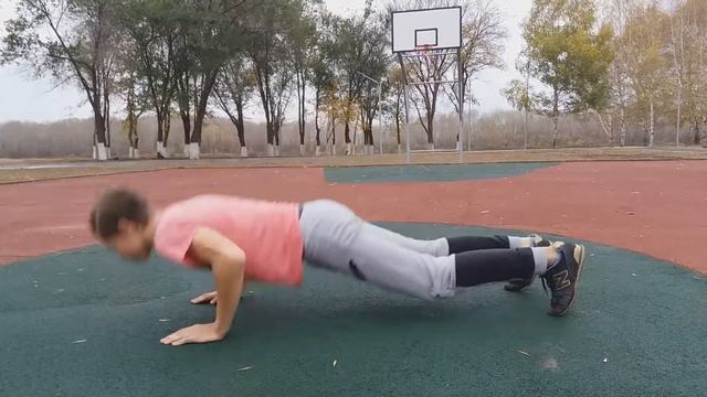 #каксделать #отжимания с хлопком за спину. #howto