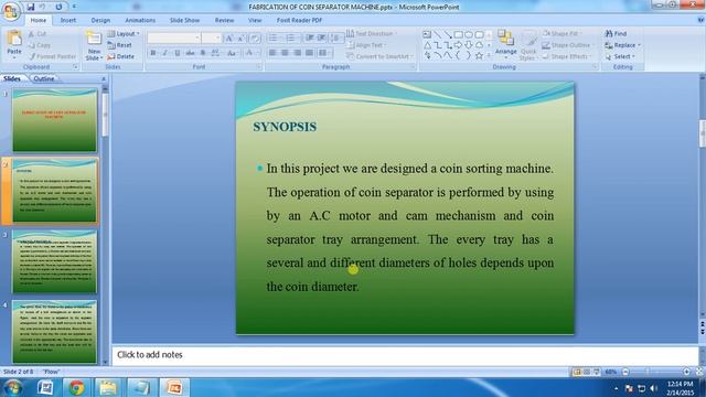 IEEE 2014 MECHANICAL FABRICATION OF COIN SEPARATOR MACHINE