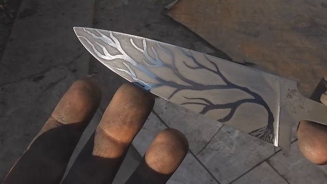 кухонный нож из циркулярной советской пилы и стабилизированный кап клёна в полимерной эпоксидке смотреть онлайн