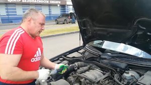 Мерседес - раскоксовка СУРМ во время работы двигателя.