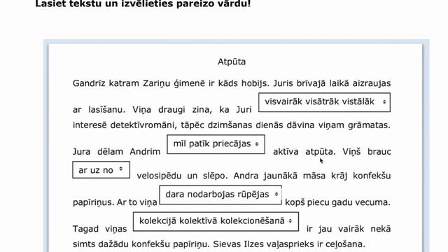 Lasīšana 3 - проверка знаний смотреть онлайн