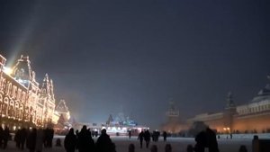 Красная площадь в Москве зимой