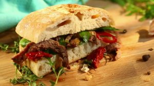 Рецепт сэндвичей с ростбифом и зеленым салатом