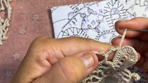 Мастер класс вязания крючком по схеме старинных мастеров мотив "Каскад" Motive Irish Lace