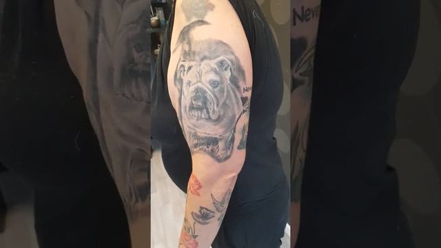 English bulldog tattoo