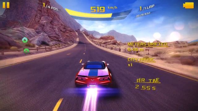 Asphalt 8 | Chevrolet Corvette Grand Sport | Multiplayer - rank 1807 | 520 km/h смотреть онлайн