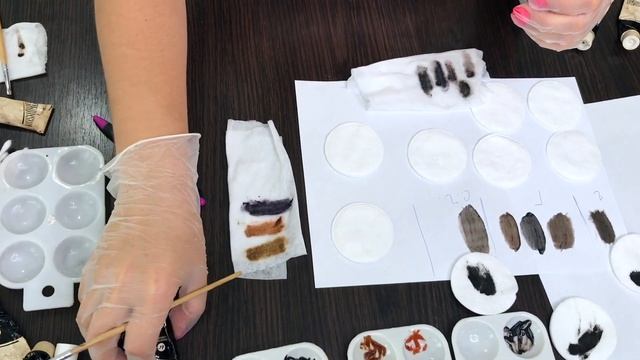 Как работать с краской BRONSUN МК, Окрашивание бровей краской смотреть онлайн