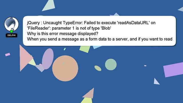 jQuery : Uncaught TypeError: Failed to execute 'readAsDataURL' on 'FileReader': parameter 1 is not смотреть онлайн