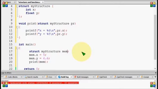 Bangla C programming tutorial 102 Structures and unions Structure and function