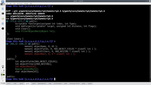 Creating partial git commits with git commit -p