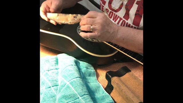 1982 Ovation Bridge Repair   Starting Repair 1