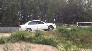 Экзамен на автодроме, заезд на эстакаду