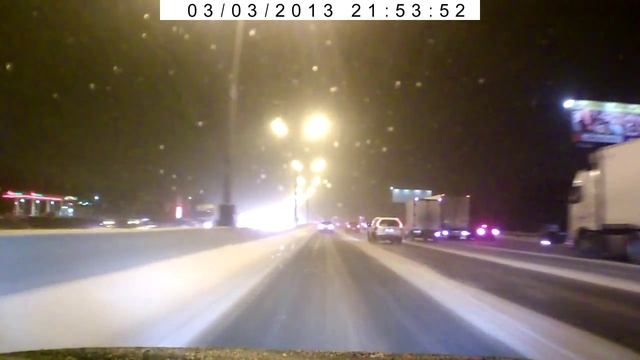 МКАД 100км/час гололед! смотреть онлайн