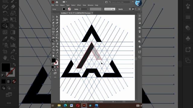 Letter A Logo Design In Illustrator Tutorial | Graphic Design #illustrator_video #shortvideos