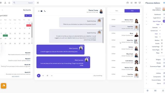 Responsive Bootstrap Dashboard And WebApp Template  Florence Admin