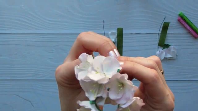 DIY ЦВЕТЫ ЯБЛОНИ ИЗ ЗЕФИРНОГО ФОАМИРАНА