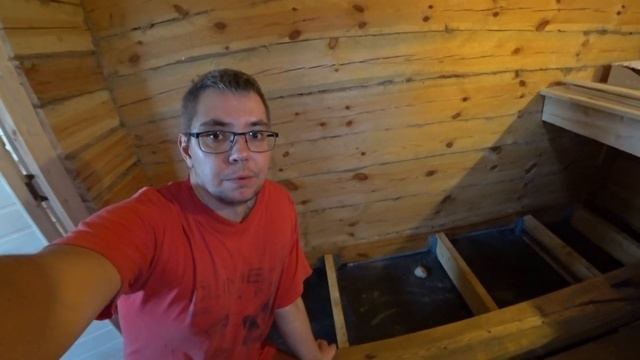 Как сделать тёплый , проливной пол в бане на винтовых сваях.