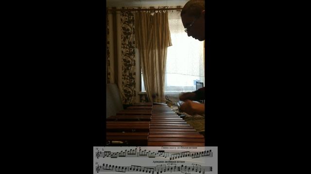 Ксилофон: Работа над гаммой и арпеджио двойными нотами - Гамма G dur, Темп 60, 6 01 2023 смотреть онлайн