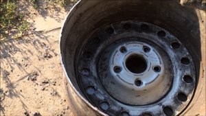 Печь из колёсных дисков