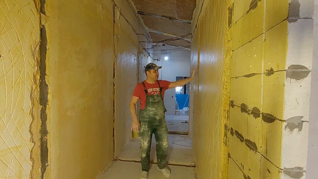 Штукатурка сложных (разнородных) стен. Груденмиттель.
