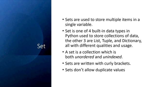 Introduction to Tuple and Set in Python (Chap6)